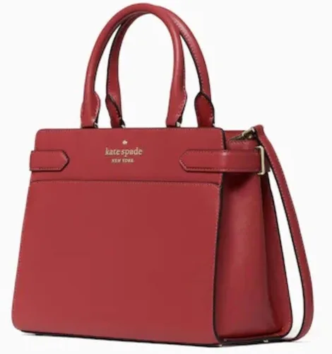 Vista 2 de KATE SPADE NEW YORK STACI - Bolsa de hombro mediana con grosella roja, Pasa de Corinto roja