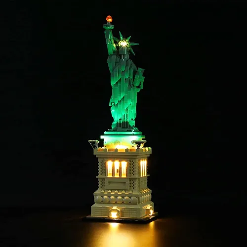 Vista 2 de LIGHTAILING Kit de iluminación LED para Lego- 21042 Estatua de la Libertad. Modelo: versión de control remoto, juego de luces LED compatible