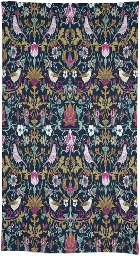 Vista 317 de Mantel Floral Retro de Pájaros, Diseño Original Bohemio William Morris Estampado Cubierta de Mesa para Hogar Picnic Fiesta Comedor Cocina William