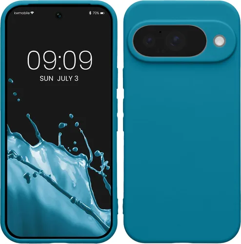 Vista 27 de kwmobile Funda compatible con Google Pixel 9 - Funda protectora delgada de TPU para teléfono - Acabado mate suave - Piedra antigua