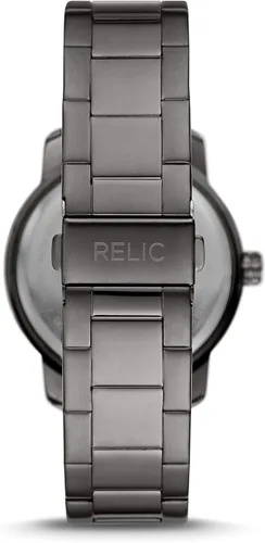 Vista 3 de Relic by Fossil Reloj de cuarzo de acero de aleación para hombre con correa de acero inoxidable Gunmetal 20 Modelo ZR12639 Azul GunmetalBlue Reloj
