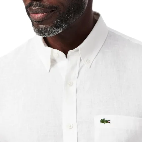 Vista 2 de Lacoste Camisa casual de lino de ajuste regular para hombre