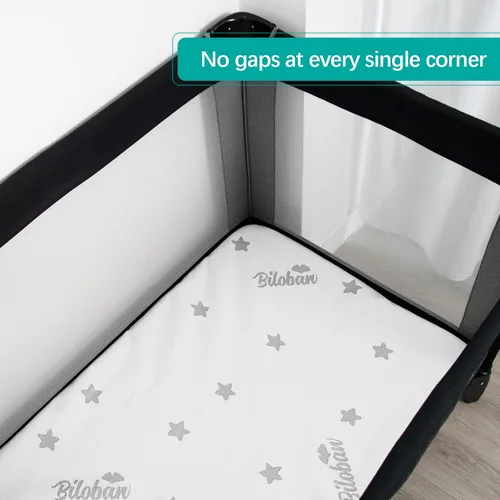 Vista 7 de Cubrecama de moisés para colchón de 18" x 32" RONBEI, QUTANIX, IKOMZY, Cuddor e Ingenuity Foldaway Rocking Bassinet, impermeable, transpirable