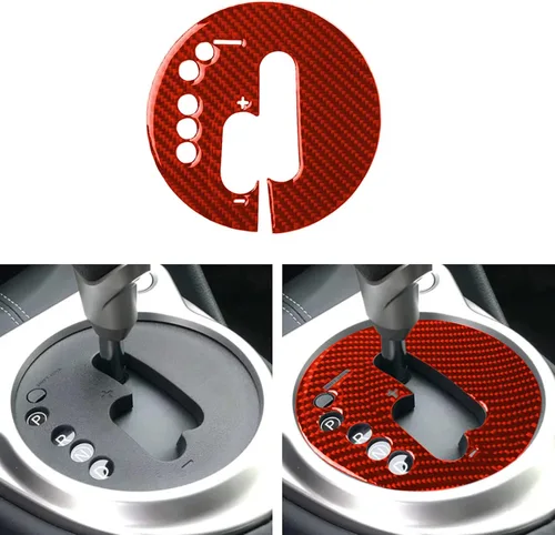 Vista 22 de Juego de calcomanías para consola central de coche, juego de calcomanías de fibra de carbono suave para interior de automóvil compatible con Nissan