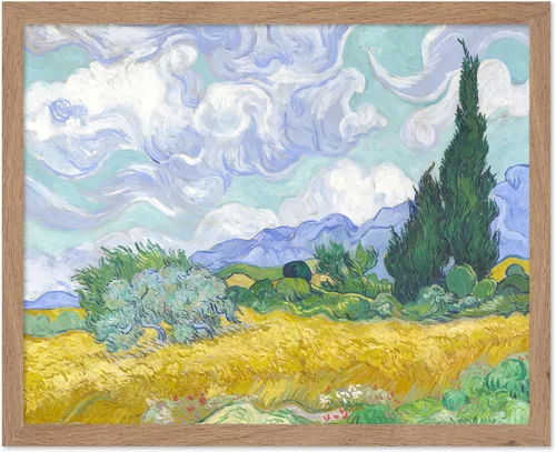 Vista 54 de Poster Master Póster clásico de Van Gogh, impresión impresionista vintage, regalo para artista, pintor, autorretrato, sombrero de paja, dibujo
