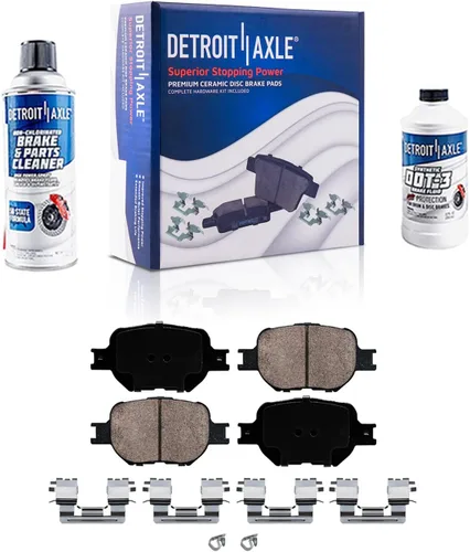 Vista 98 de Detroit Axle - Pastillas de Freno Delantero para Nissan Altima Maxima Sentra 350Z Cube Juke Versa INFINITI G35 I30 I35 Suzuki SX4 Crossover