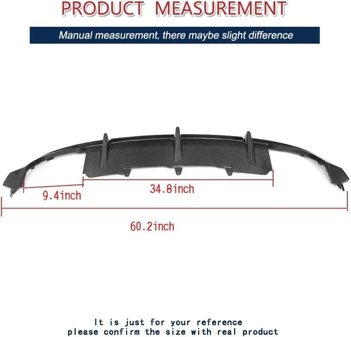 Vista 4 de Borde de parachoques trasero de fibra de carbono compatible con Audi A5 Sline S5 4 puertas 2 puertas 2012-2016 cubierta de parachoques trasero borde