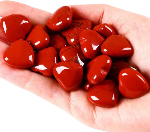 Vista 14 de QINJIEJIE 10 piezas de cristales de corazón gruesos, cristales y piedras curativas, regalos a granel de cristales para mujeres, Piedra