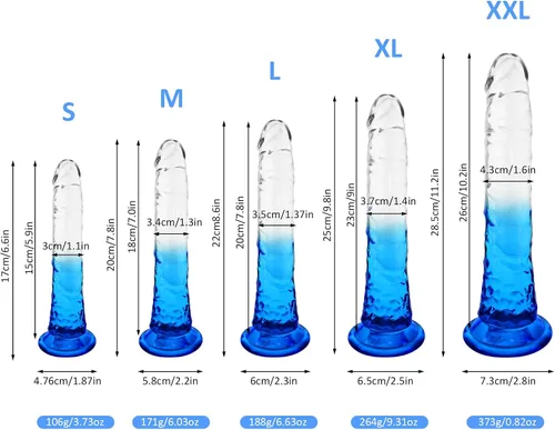 Vista 6 de Consoladores de 11.22 pulgadas de grosor, consolador de cristal grande XXL con fuerte ventosa anal, juguetes sexuales para mujeres y hombres