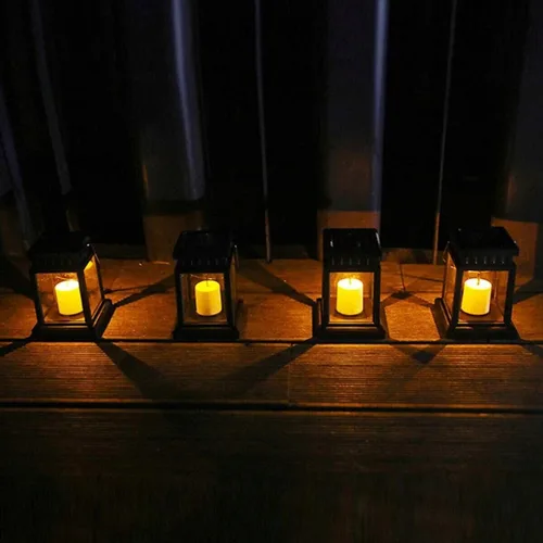 Vista 4 de 2 luces solares para exteriores, lámpara de mesa solar impermeable para colgar iluminación LED portátil, utilizada para decoración de jardines