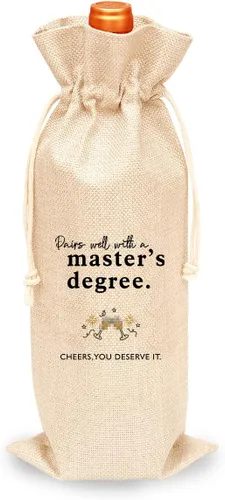 Vista 8 de Toctose Regalo de graduación de doctorado - Bolsa de vino para él, ella, hijo, hija o amigo - GDWB014