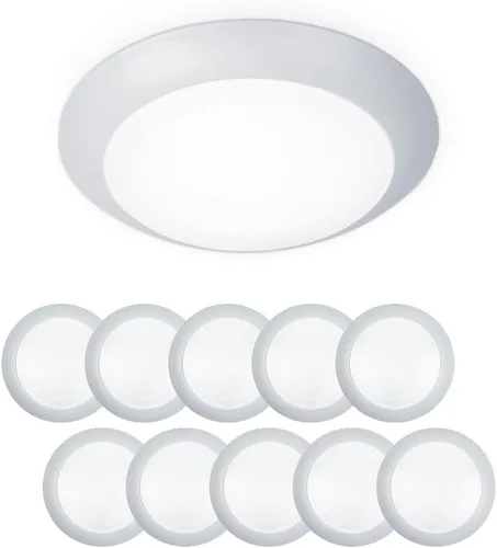 Vista 8 de WAC Lighting FM-306-930-BN disco para montaje al ras de luz led blanca suave de 3000 K, con calificación de Energy Star, grande, de níquel bruñido