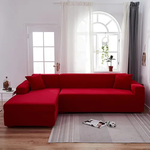 Vista 13 de Konsilsa Funda elástica para sofá en forma de L, funda completa para sofá de 1/2/3/4 plazas, protector de muebles suave, antideslizante, lavable a