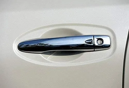 Vista 3 de Cubierta de manija de puerta cromada para Nissan Rogue X-Trail 2014-2019 con agujeros para llaves inteligentes