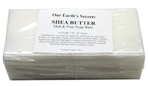 Vista 6 de Our Earth's Secrets Leche de coco - 2 libras Base de jabón para derretir y verter
