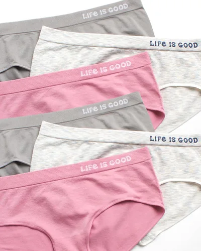 Vista 2 de Life is Good Ropa interior para mujer - Calzoncillos hipster sin costuras (paquete de 6)