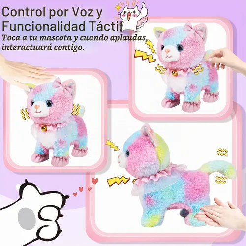 Vista 3 de Jimate Robot de peluche con control remoto Gato colorido
