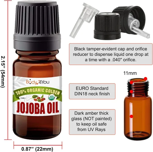 Vista 3 de BodyJ4You Kit de 37 medidores grandes para el cuidado posterior del lóbulo del oído bálsamo de aceite de jojoba Tapones expansibles de túnel de una
