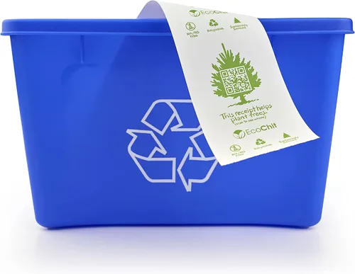 Vista 4 de Rollos de papel térmico sin fenol, 2-1/4 pulgadas x 45 pies, cada caja planta dos árboles, caja de 50