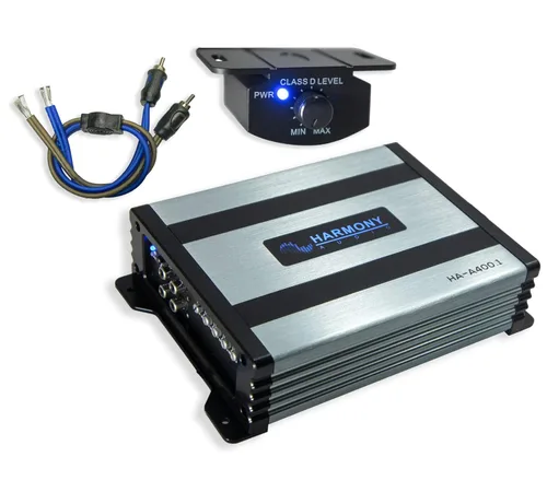 Vista 2 de Harmony Audio Kicker VCWC12 Caja de Subwoofer Ventilada CompC Cargada de 12" para Audio de Automóvil 44VCWC122 Paquete con Amplificador Harmony