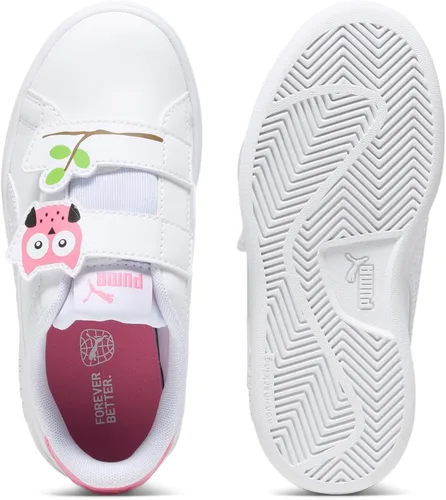 Vista 3 de PUMA Tenis unisex Smash 3.0 de cuero con velcro para niños