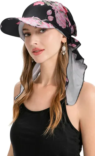 Vista 13 de ZLYC Gorro ligero con ala de quimioterapia para mujer, bufanda para la Tie Dyed Purple