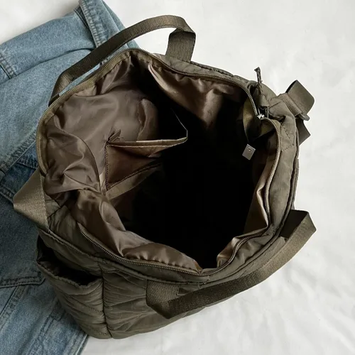 Vista 5 de Fozehlad Bolsa acolchada para mujer, bolsa acolchada para mujer, bolso de hombro para moda