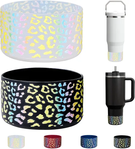 Vista 30 de WK IEASON 2 Piezas Protector de Base Tipo Bota para Vaso Stanley Quencher Adventure 40oz y Stanley IceFlow 20oz 30oz y Compatible con Botella de 3D
