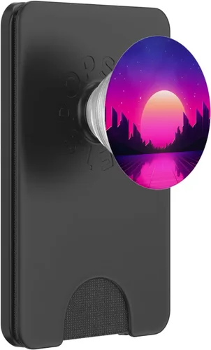 Vista 8 de Retrowave Vaporwave Synthwave 80s Style PopSockets Adhesive PopGrip