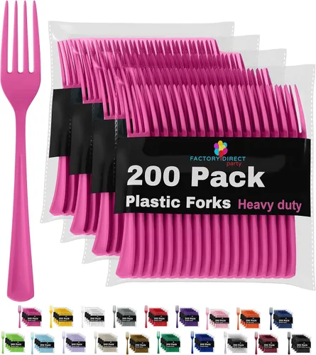 Vista 15 de Party Solids - Cucharas de plástico color marfil, 200 piezas, cucharas de marfil, utensilios desechables, juego de cubiertos de plástico resistente