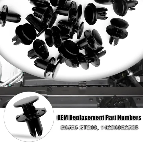 Vista 5 de Clip de retención tipo 20 piezas, motor de parachoques debajo de la cubierta Fender Liner Fastener Clip de retención tipo empuje, compatible