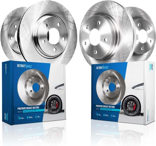 Vista 16 de Detroit Axle - Rotores de freno para Chrysler 200 2015 2016 2017, Rotores de freno de disco de reemplazo: 12.01" pulgadas delantero y 10.95
