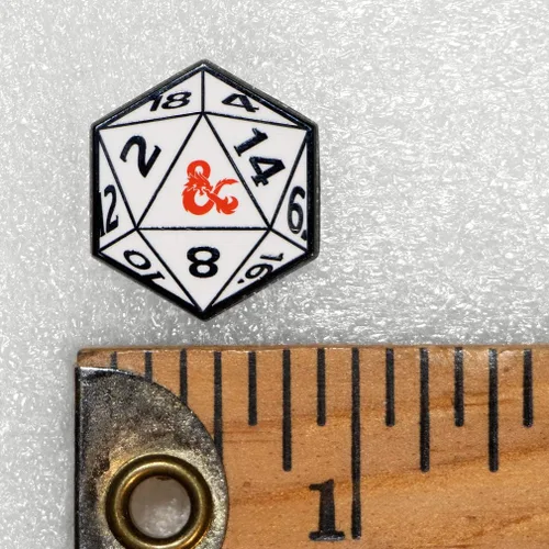 Vista 3 de Ata-Boy Dungeons and Dragons - Pin esmaltado a todo color (20 caras) de 0.9 pulgadas, Sin gemas.