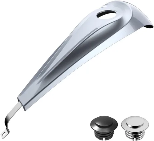Vista 105 de Consola de tanque de perfil bajo para Harley Touring 2008+, whisky ámbar, panel de combustible de tablero liso y tapa de tanque de gasolina cromada