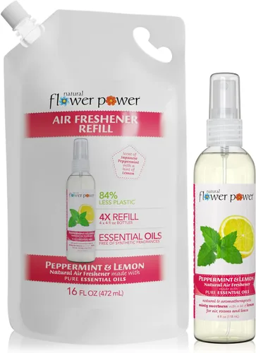 Vista 24 de Natural Flower Power Ambientador en aerosol – Eliminador de olores con aceites esenciales – Hogar, automóvil y tela – Libre de crueldad animal