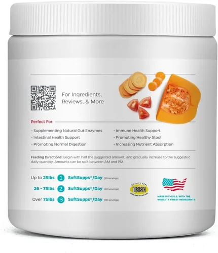 Vista 7 de Pet Parents® Probiotic SoftSupps® - Enzimas digestivas para perros, probióticos para perros con calabaza para perros y enzimas digestivas