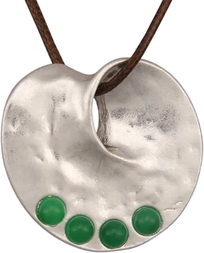 Vista 65 de Jeilwiy Collar de cuero para mujer, collar funky, gargantilla de cuerda con colgante, joyería de estilo bohemio