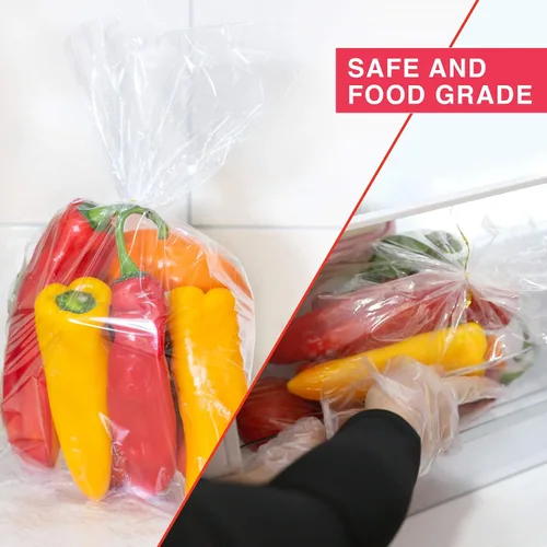 Vista 7 de Bolsas de pan reutilizables con lazos, 50 bolsas transparentes y 50 lazos, ajustables para pan casero y pan de panadería