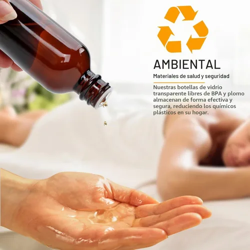 Vista 7 de Maredash Botellas de vidrio ámbar de 4 onzas, botellas de vidrio redondas