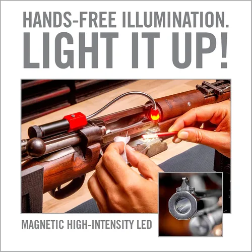 Vista 6 de Real Avid Luz de orificio, iluminador LED magnético de alta intensidad con cuello flexible de 5 pulgadas para funcionamiento manos libres e