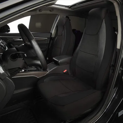Vista 4 de Flying Banner Fundas de asiento de automóvil de fibra de carbono de calidad, tela de malla de aire, deportiva, respaldo bajo, respaldo alto