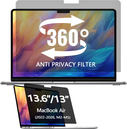 Vista 28 de Pantalla de privacidad magnética colgante de 21.5 pulgadas para monitor de pantalla ancha de 16:9, pantalla de privacidad extraíble, antirreflejos