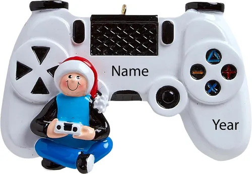 Vista 2 de Video Game Christmas Ornament 2025 Personalized Gaming Controller Gift for Teenage Boy, Son, Grandson, or Boyfriend – Custom Holiday Keepsake for