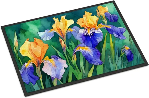 Vista 99 de Caroline's Treasures DAC1621MAT - Felpudo con diseño de camelia en acuarela de 18 x 27 pulgadas, tapete para puerta delantera, para interiores