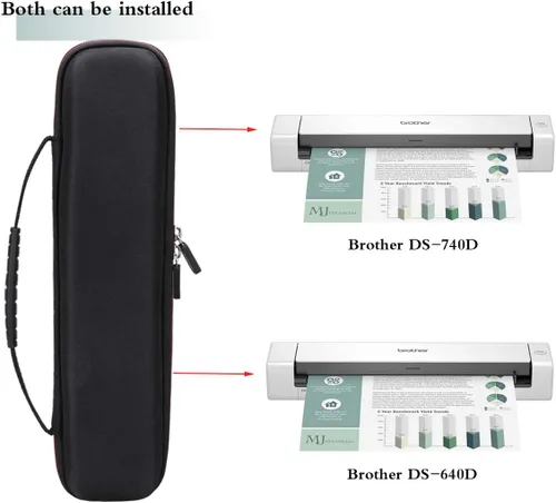 Vista 2 de Mchoi - Funda para Brother DS-940DW/DS-740D/DS-720D, funda de transporte para escáner, carcasa rígida de EVA, a prueba de golpes y semi-impermeable