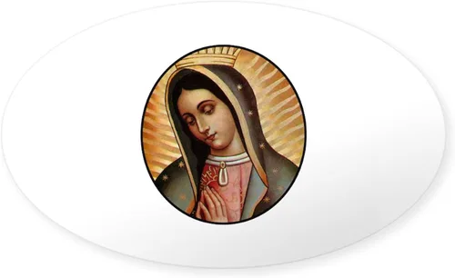 Vista 10 de CafePress Pegatina ovalada para parachoques de coche Nuestra Señora de Guadalupe