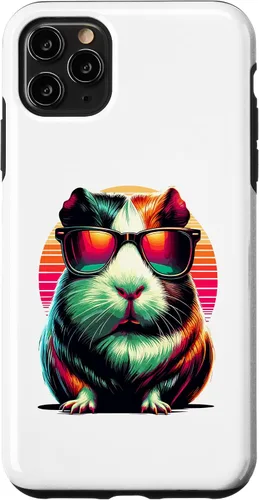 Vista 11 de Funda colorida para iPhone 15 con gafas de sol de arte pop para amantes de conejillos de indias