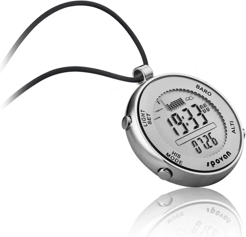 Vista 2 de JUSHENG Spovan SPV600 - Reloj de bolsillo unisex para pesca digital, resistente al agua, para escalar, correr, pescar, competir y otros deportes
