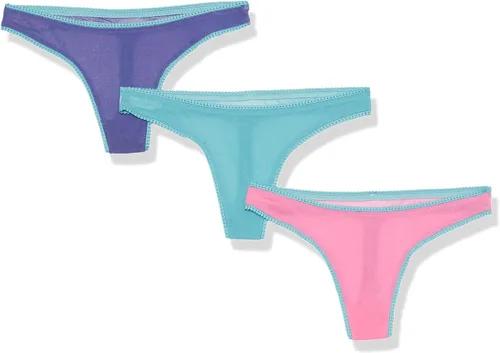 Vista 11 de OnGossamer Tanga G de malla OnGossamer para mujer, paquete de 3 Negro