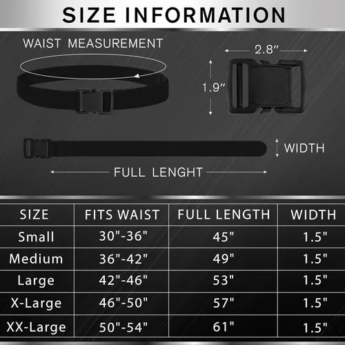 Vista 9 de TECEUM Tactical Belt – Heavy-Duty & Quick Release – Military, Work, Rigger, Duty & Utility Belt for Men
